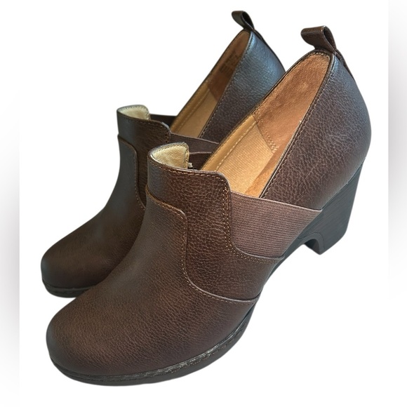 NWOT Croft & Borrow Maidenbrown Brown Faux Leather Heeled Shoes, Women’s 9.5 - Picture 3 of 9